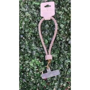 NEW SOPHIA COLLECTION rhinestone phone wrist strap lanyard in clear